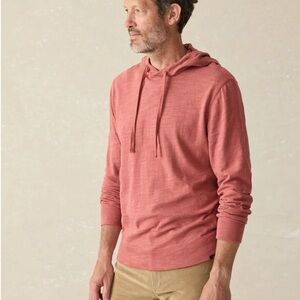 Faherty Men's Sunwashed Slub Hoodie, size L
